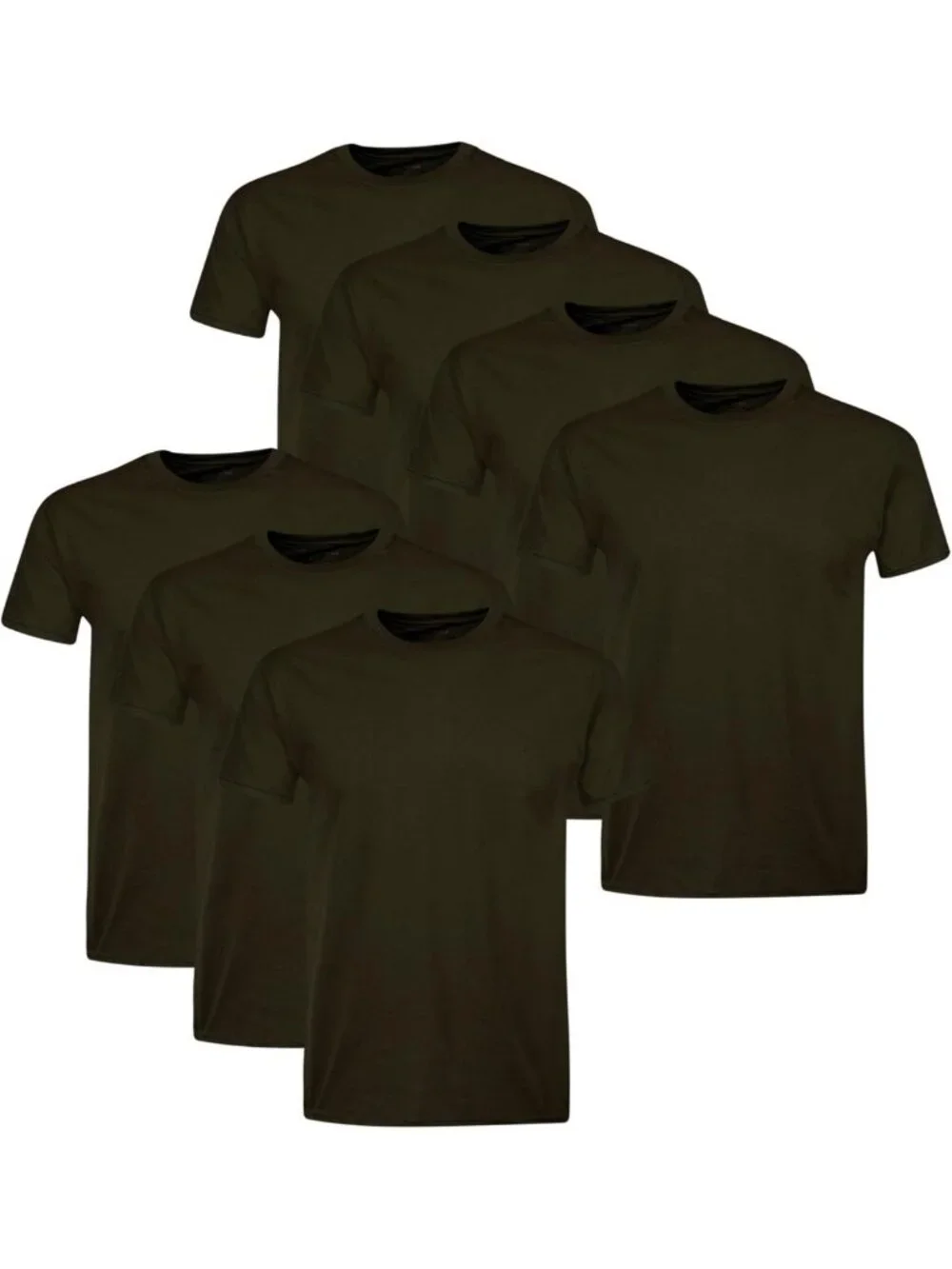 Soft Cotton Stay-Tucked Men's Undershirts, Multipack - White/Black/Assorted
